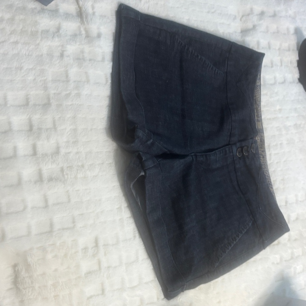 Women's Dark Blue Denim Shorts
